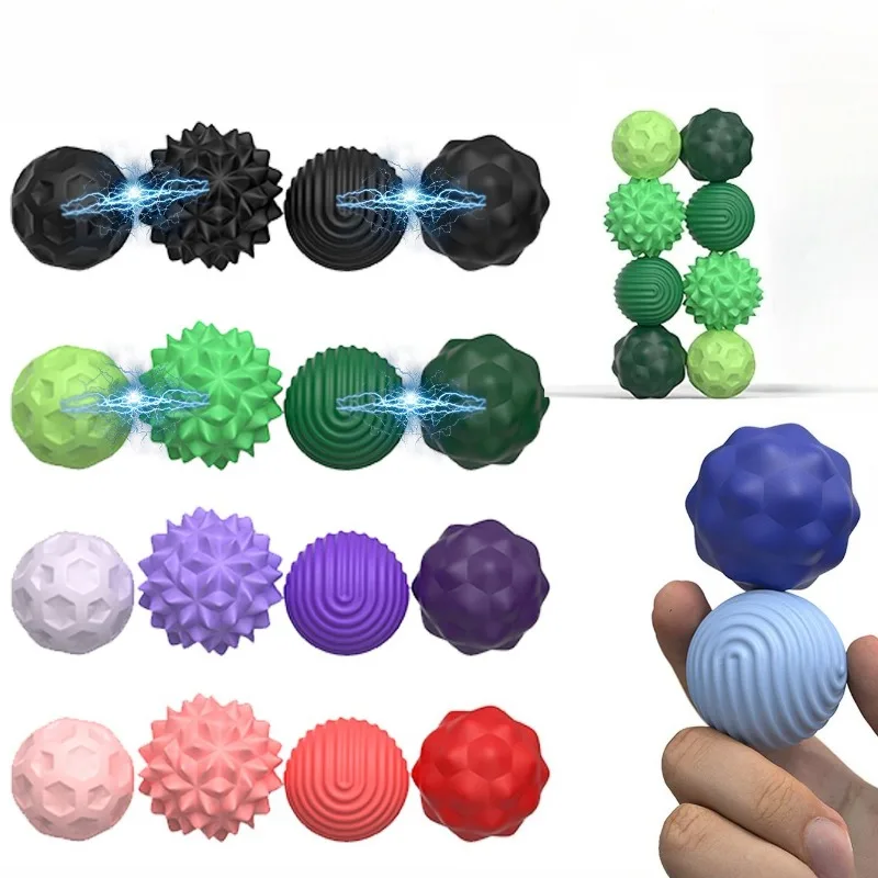 Silikon Sensorische Magnetische Kugel Haptische Neuheit Gag EDC Zappeln Entlasten Stress Relief Spielzeug Squeeze Antistress Dekompression Locken