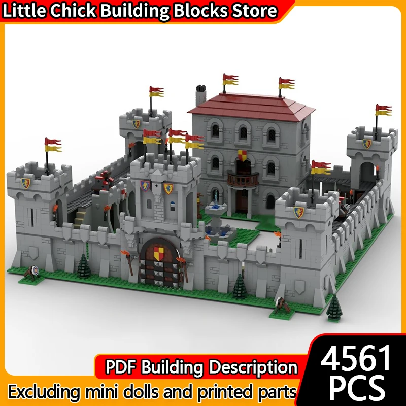 

Medieval Castle Model MOC Building Bricks Training Fortress Base Modular Technology Children Holiday Gifts Assemble Toys Suit