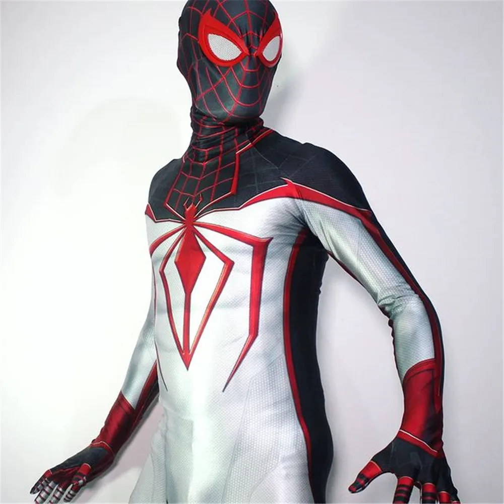 Halloween Adults Man Miles Morales PS5 Spider Peter Parker Superhero Cosplay Co… - Image 2