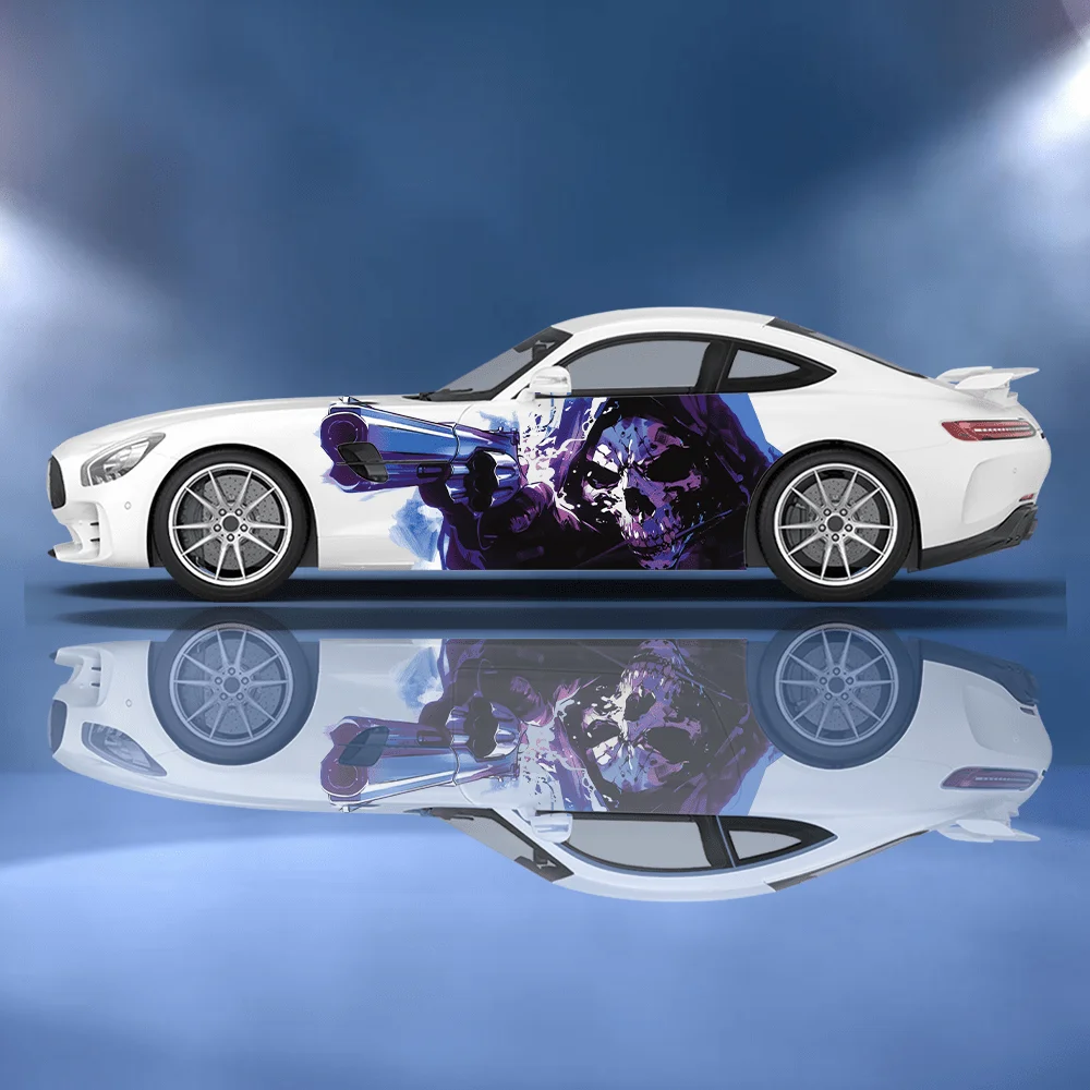 

Cloak Skeleton Smoke Car Vinyl Wraps Decal Self-adhesive PVC Sticker Suitable for Trucks SUV Decoration Auto Accessories Gift