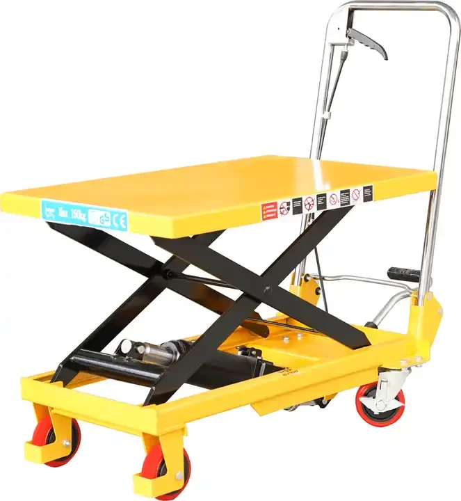 Everlift 300kg 500kg 1000kg Piattaforma di lavoro Tavolo elevatore a pressione idraulica manuale Piattaforma di lavoro elevata a forbice manuale