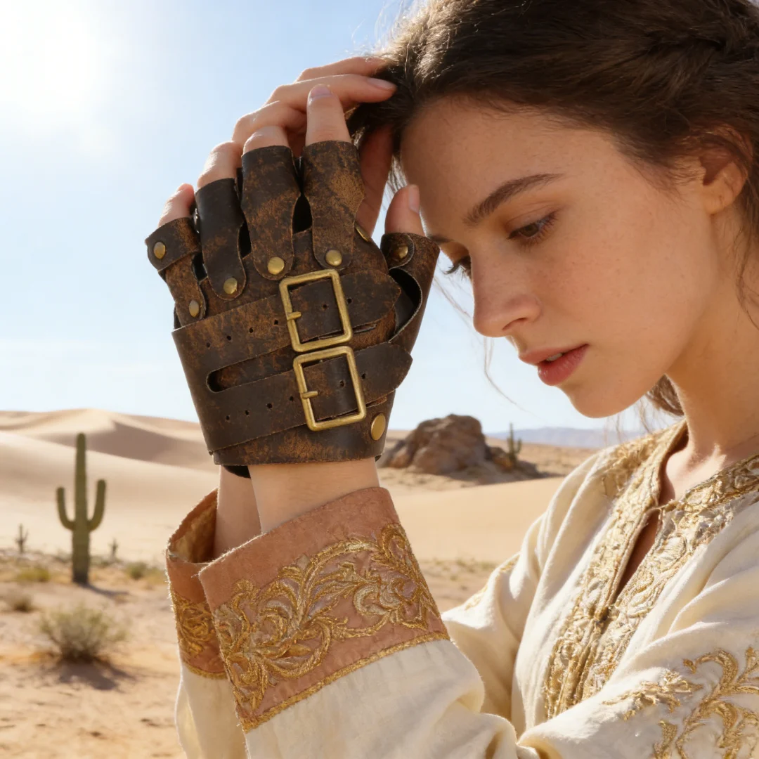 

Перчатки в стиле стимпанк из искусственной кожи, перчатки без пальцев из искусственной кожи – перчатки для приключенческих поездок в стиле стимпанк для рок-групп