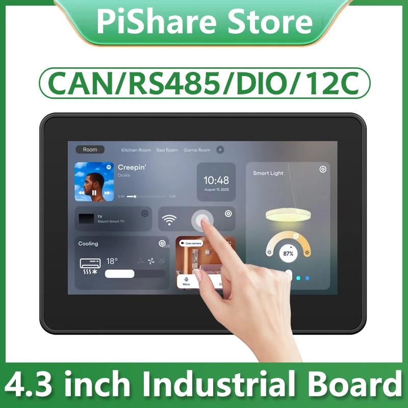 

Raspberry Pi Pico 2 RP2350B 4.3 inch LCD Display Development Board 4.3inch Capacitive TouchScreen 800×480