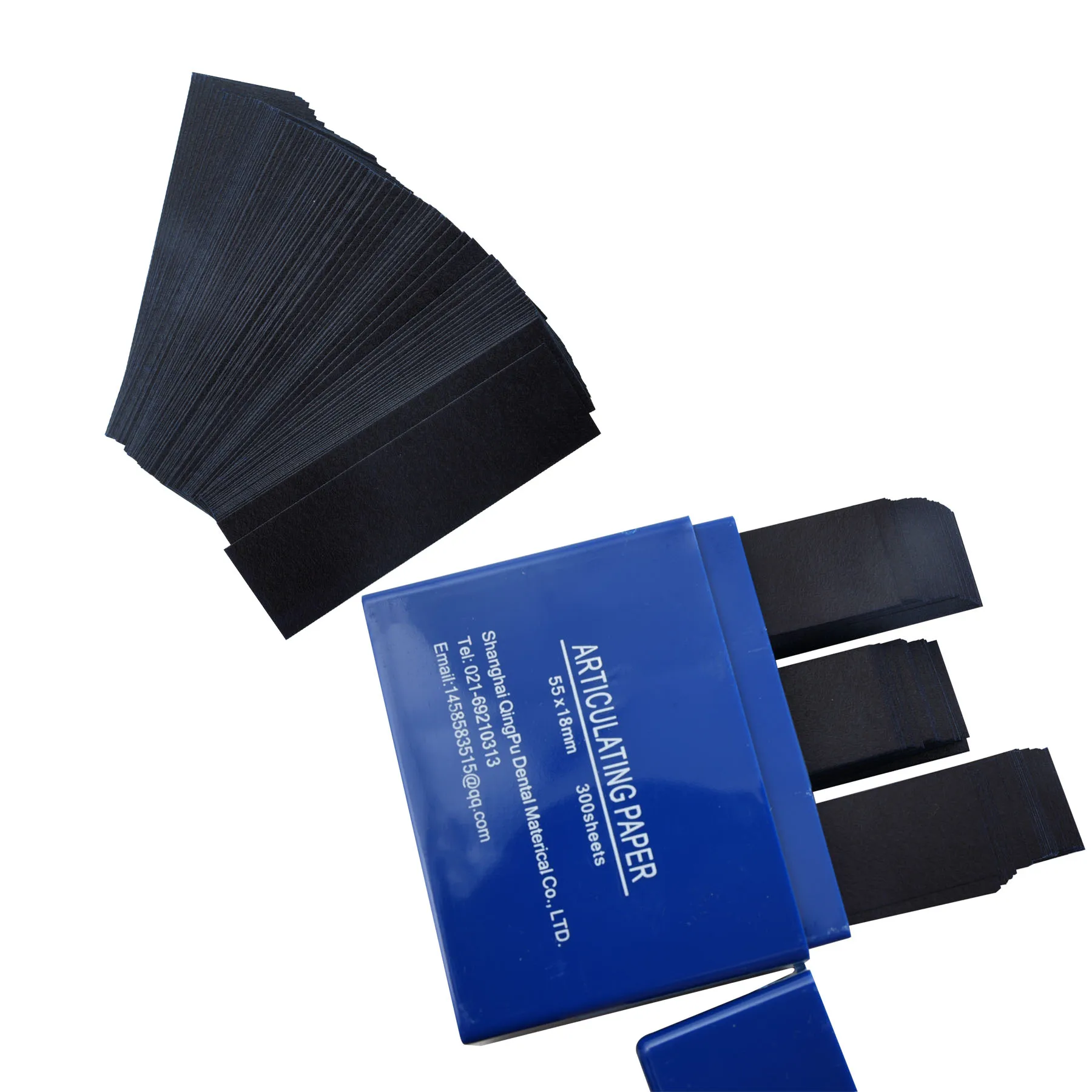 300 ورقة شرائط الورق توضيح الأسنان أوكلوسيو ورقة منتجات مختبر الأسنان أداة العناية بالأسنان عن طريق الفم مواد تبييض 55*18 مللي متر