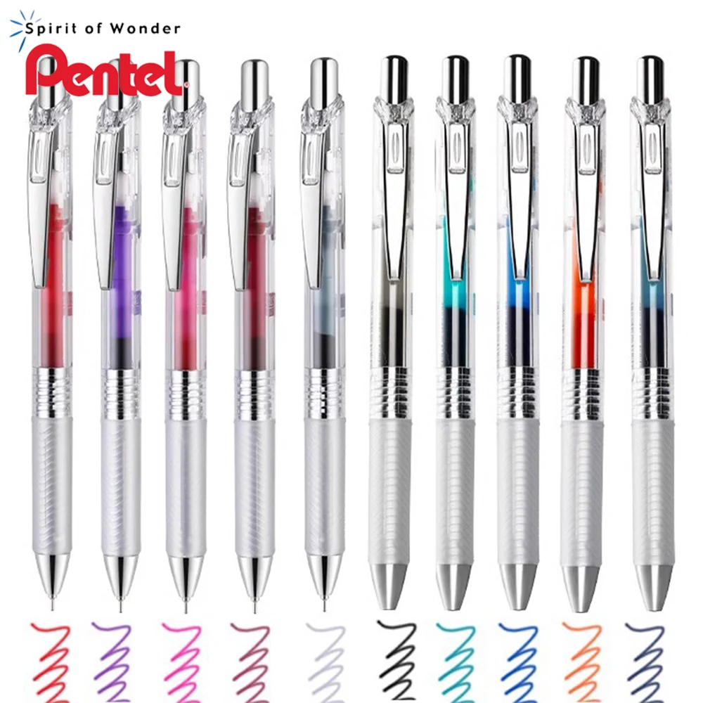 

Японская быстросохнущая гелевая ручка Pentel BLN75 Limited, прозрачный стержень, цветная ручка на водной основе с большой емкостью 0,5 мм, канцелярские принадлежности
