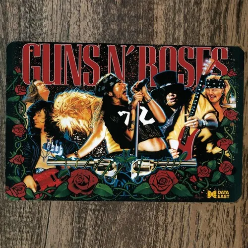 Guns n Roses Arcade  Metal Wall Video Game Sign