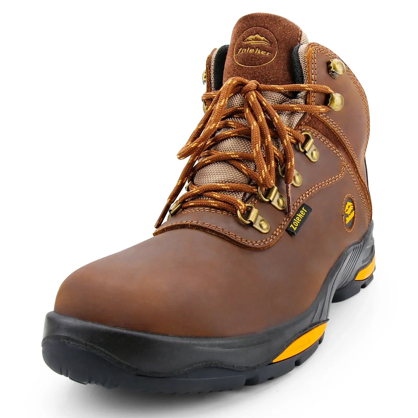 Zoleker Hike Boots for Men,Soft Toe, Slip Resistant Safety Shoes, Waterproof Anti-Fatigue