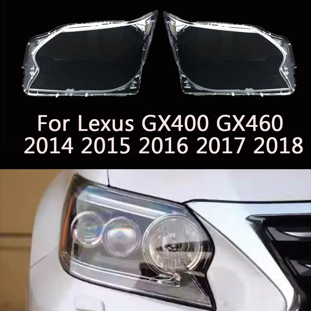 

HTTCY For Lexus GX400 GX460 2014 2015 2016 2017 2018 Front Headlight Cover Transparent Lampshade Headlamp Shell Lampcover Lens