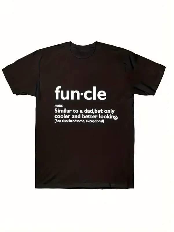Funny Funcle Dictionary Definition T-shirt, Cool Uncle Novelty Gift, Witty Slogan Tee, Casual Graphic Shirt for Men and Uncles