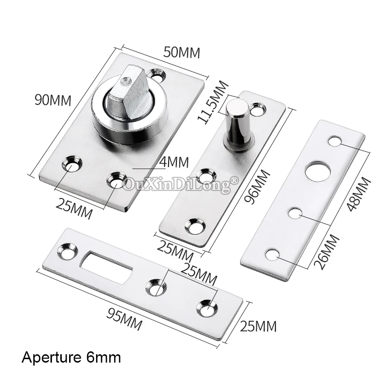 Brand New 1Set Metal Heavy Door Hinges 360° Rotation Invisible Hidden Door Pivot Hinges Install Up and Down Loading 100KG/Set