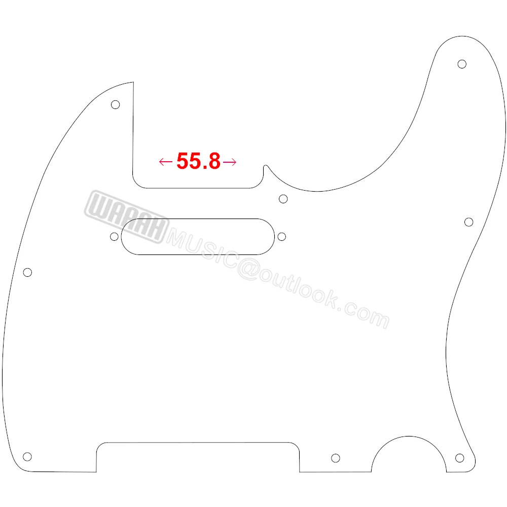 Electric Guitar TLcaster Pickguard 8 Holes Aluminum Alloy for TLcaster Guitar