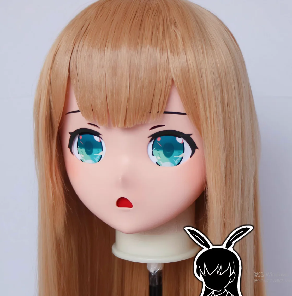 (RB28060) Personalizza la testa piena di qualità fatta a mano femminile/ragazza in resina anime giapponese personaggio dei cartoni animati Kig Cosplay Kigurumi maschera