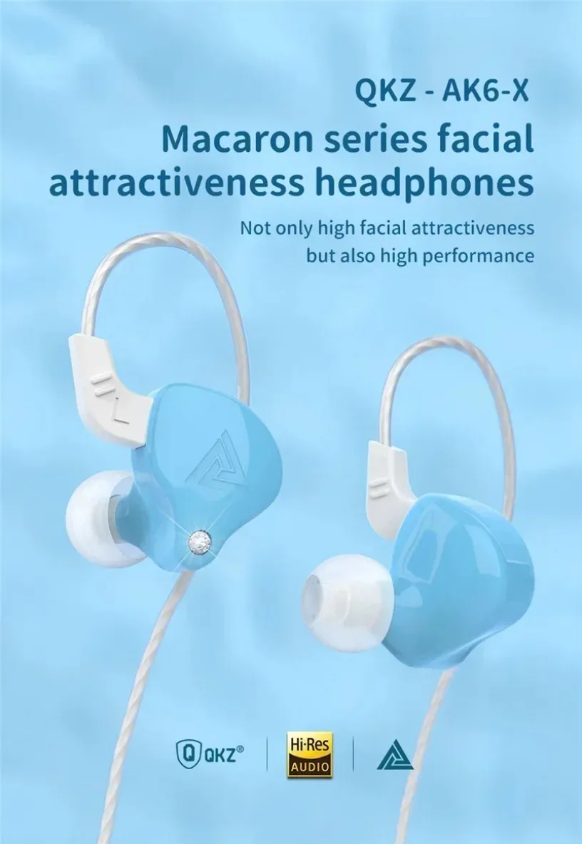 QKZ AK3 HiFi 3,5-mm-Kopfhörer mit Mikrofon, Bass, Geräuschunterdrückung, für Sport, Gaming, Musik, Stereo-Sound, Ohrhörer – Detail 37