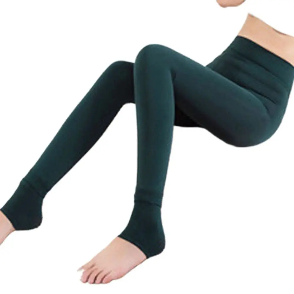 

Gifts Elastic Solid Color for JK Tight Stretch Pants Plush Women Socks Step on Foot Pants Nylon Thermal Leggings