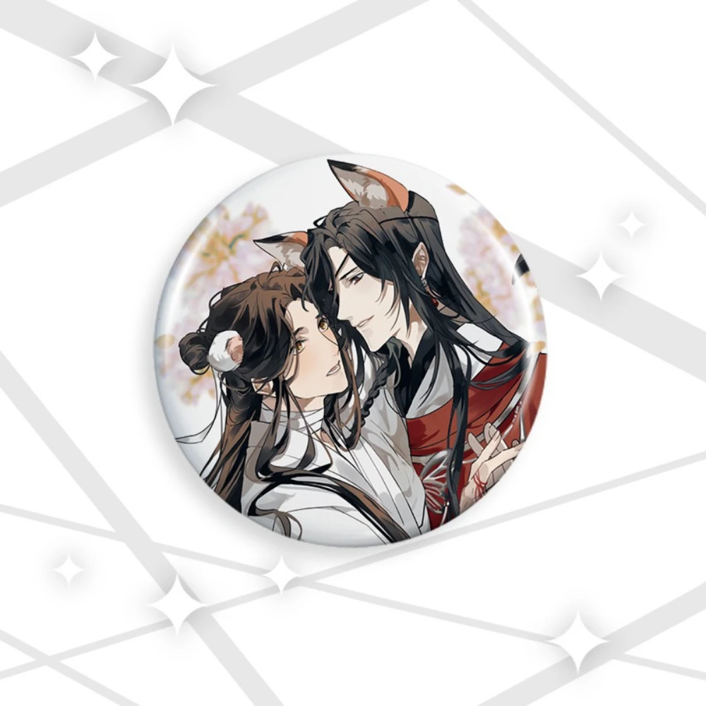 

75MM Tian Guan Ci Fu Xie Lian Hua Cheng Tian Guan Ci Fu Badge Pin Collectible Gift for Friends Birthday Cosplay Decoration