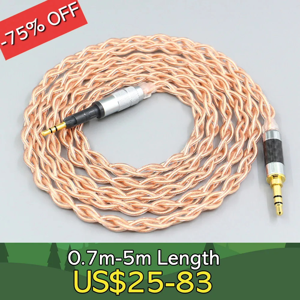 

4 Core 1.7mm Litz HiFi-OFC Earphone Braided Cable For Sennheiser HD6 HD7 HD8 MIX DJ HD595 LN008101