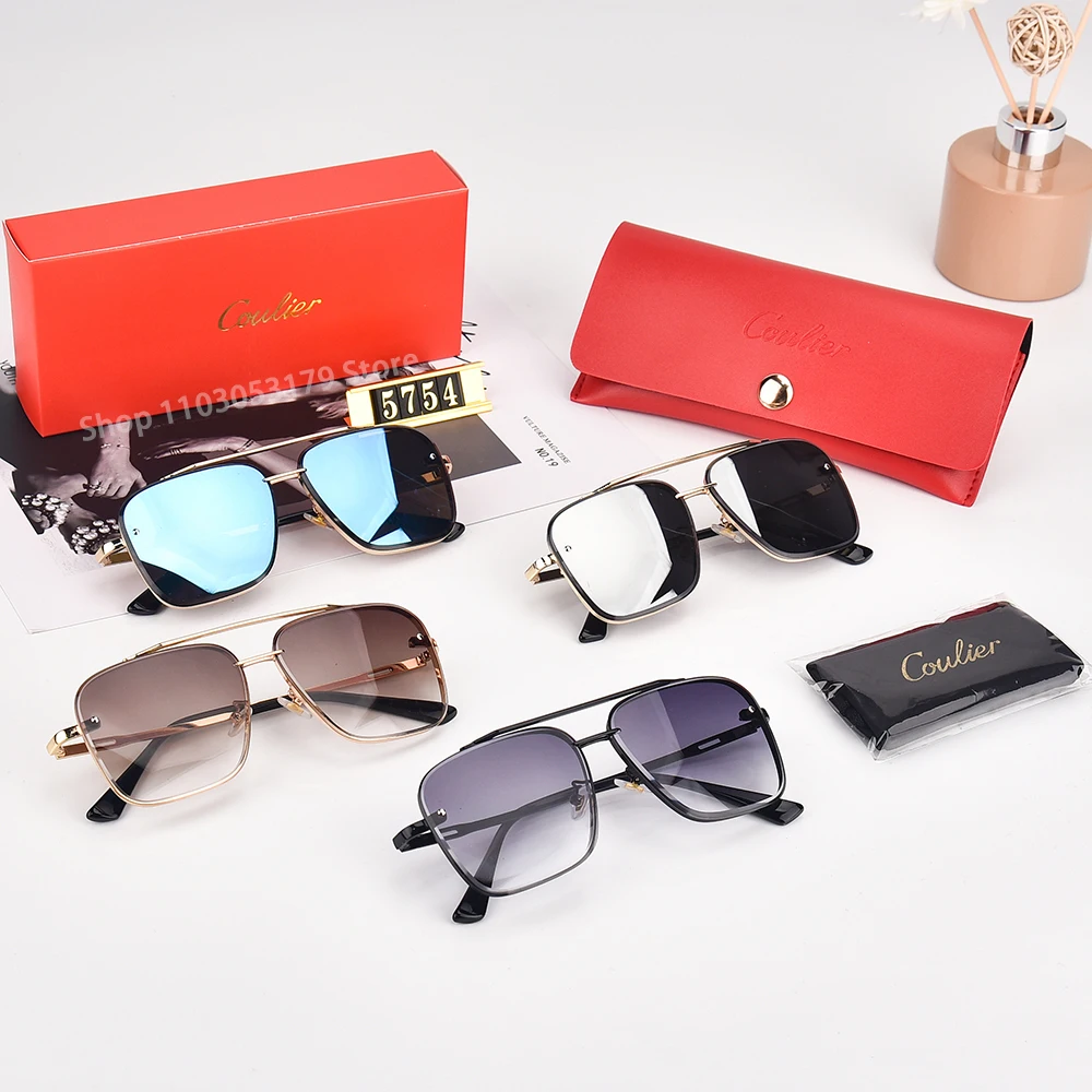 2024 New Pilot Women Sun Glasses Anti-UV Casual Vintage Square Sunglasses Fashion Luxury Brand Men Sun Eyewears UV400 image 5
