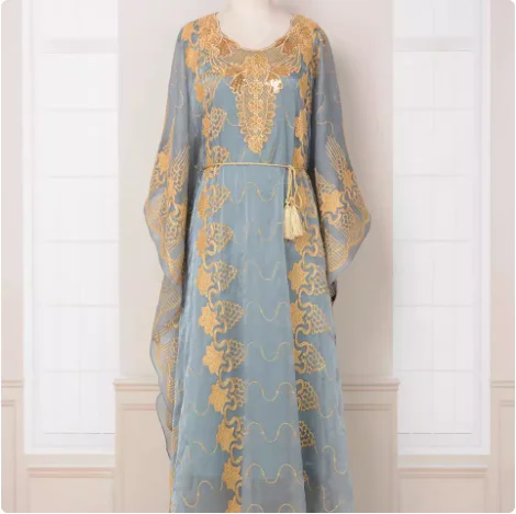 

Middle East Moroccan Robe Embroidered Bead Banquet Two Piece Set Dress