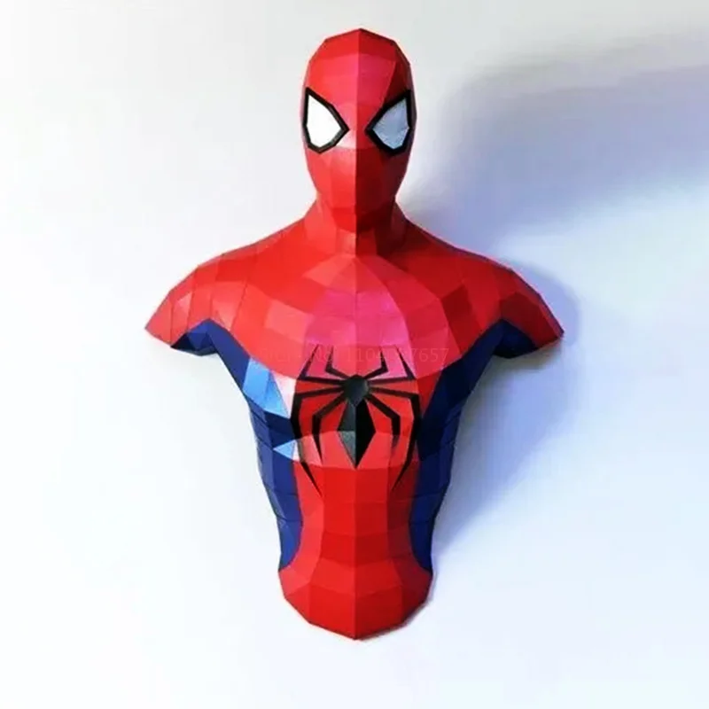 Spider Man Super Heroes Deadpool 3d Papercraft Modello Scultura Fai da te Hulk Giocattoli fatti a mano Decorazioni per la casa Decorazioni murali per corridoio