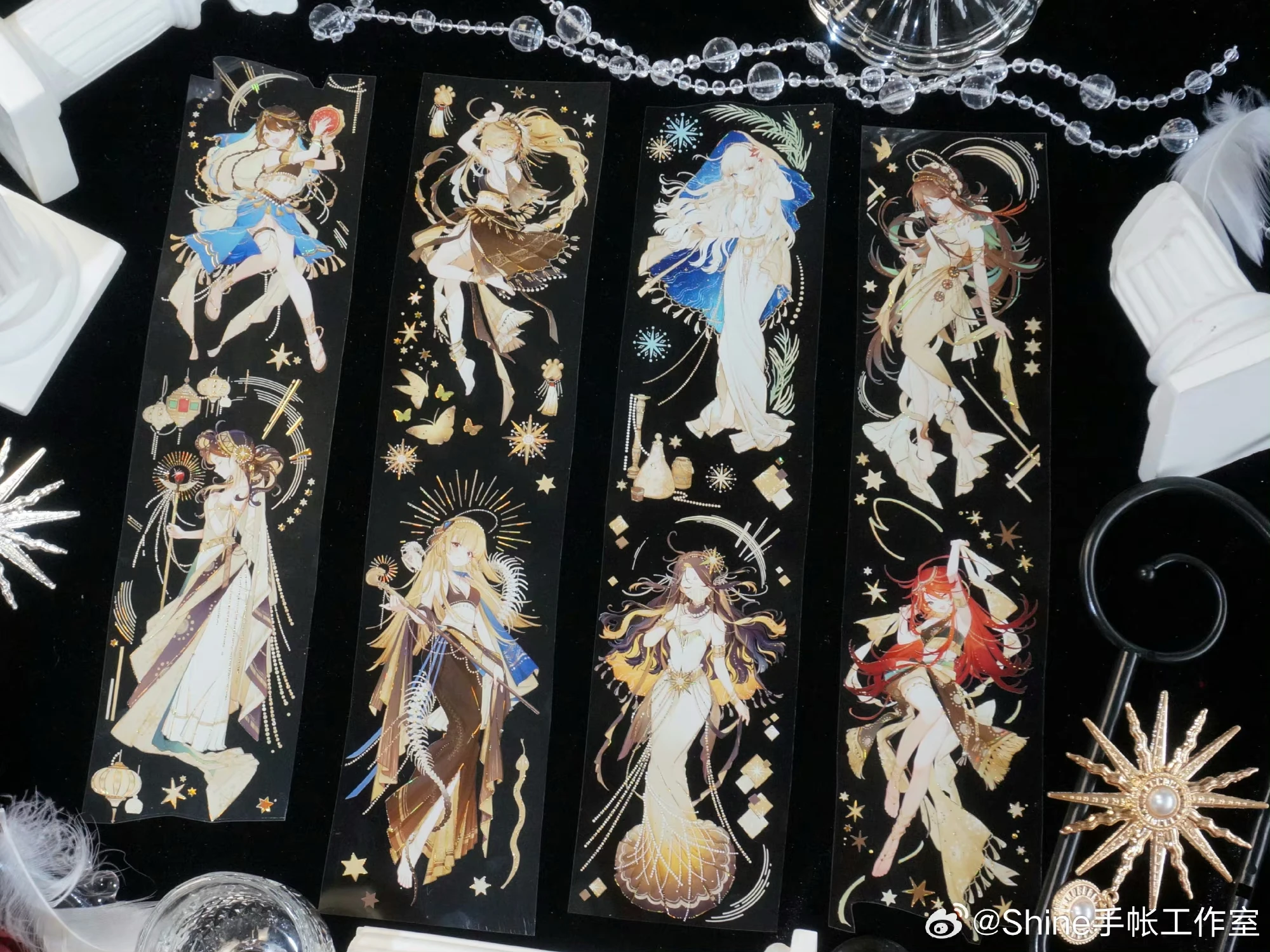 1 Loop Pet Washi Tape | Shining | Moses Ni Jade Finger Soft Feather Butterfly Survivor about Dusk Blood Moon Hunting | Character