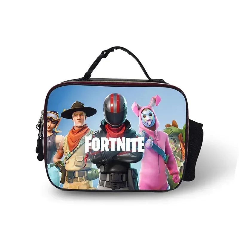 Fortnite Leather Thermal Insulated Lunch Bag Insulated Bento Bag Meal Container Insulated