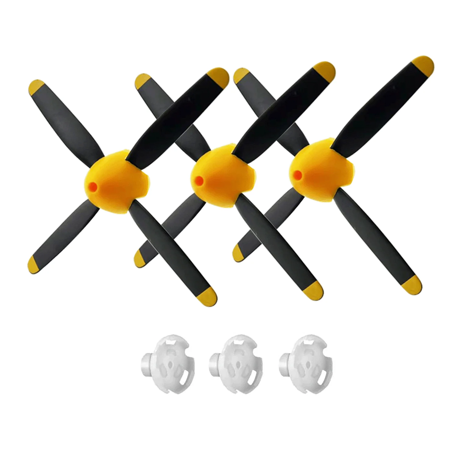 

4-Blade Propeller 3PCS, Spare RC Plane Propellers, Compatible with Volantexrc Brushless 500mm P-51D Mustang RC Plane