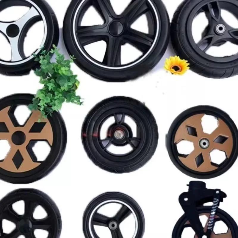 

Universal wheel stroller rattan chair high landscape stroller wheel front umbrella wheel