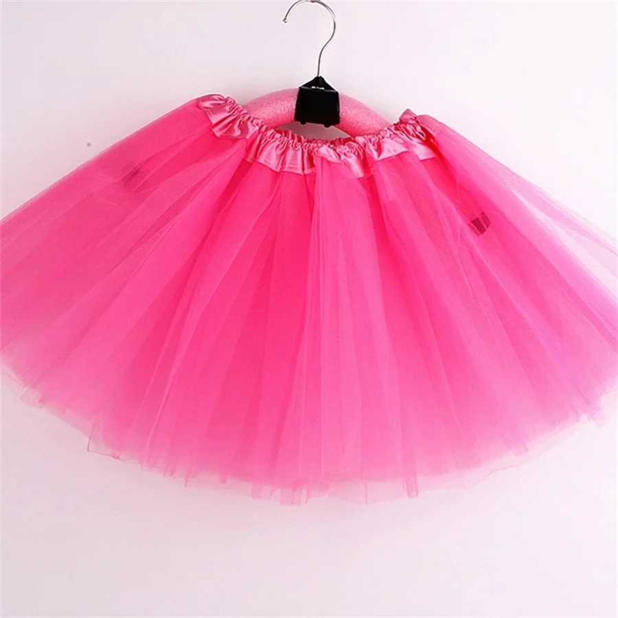 Children Kids Girls Ballet Skirts Elastic Mesh Tutu Ballerina Dress Gymnastics Dancing Skirt Princess Pettiskirts