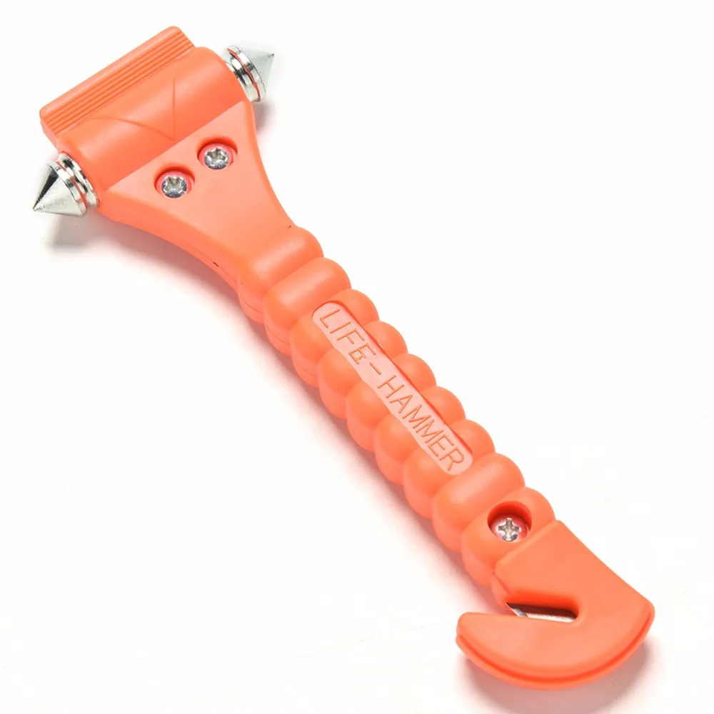 Mini Car Safety Hammer Life Saving Escape Emergency Hammer Seat Belt Cutter Window Glass Breaker Car Rescue Red Hammer