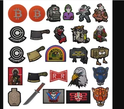 New PVC Animation Soldier Badge, Gold Coin, Headgear Soldier, Creative Kaba Knife, Eagle, Embroidered Bear, Backpack Patches