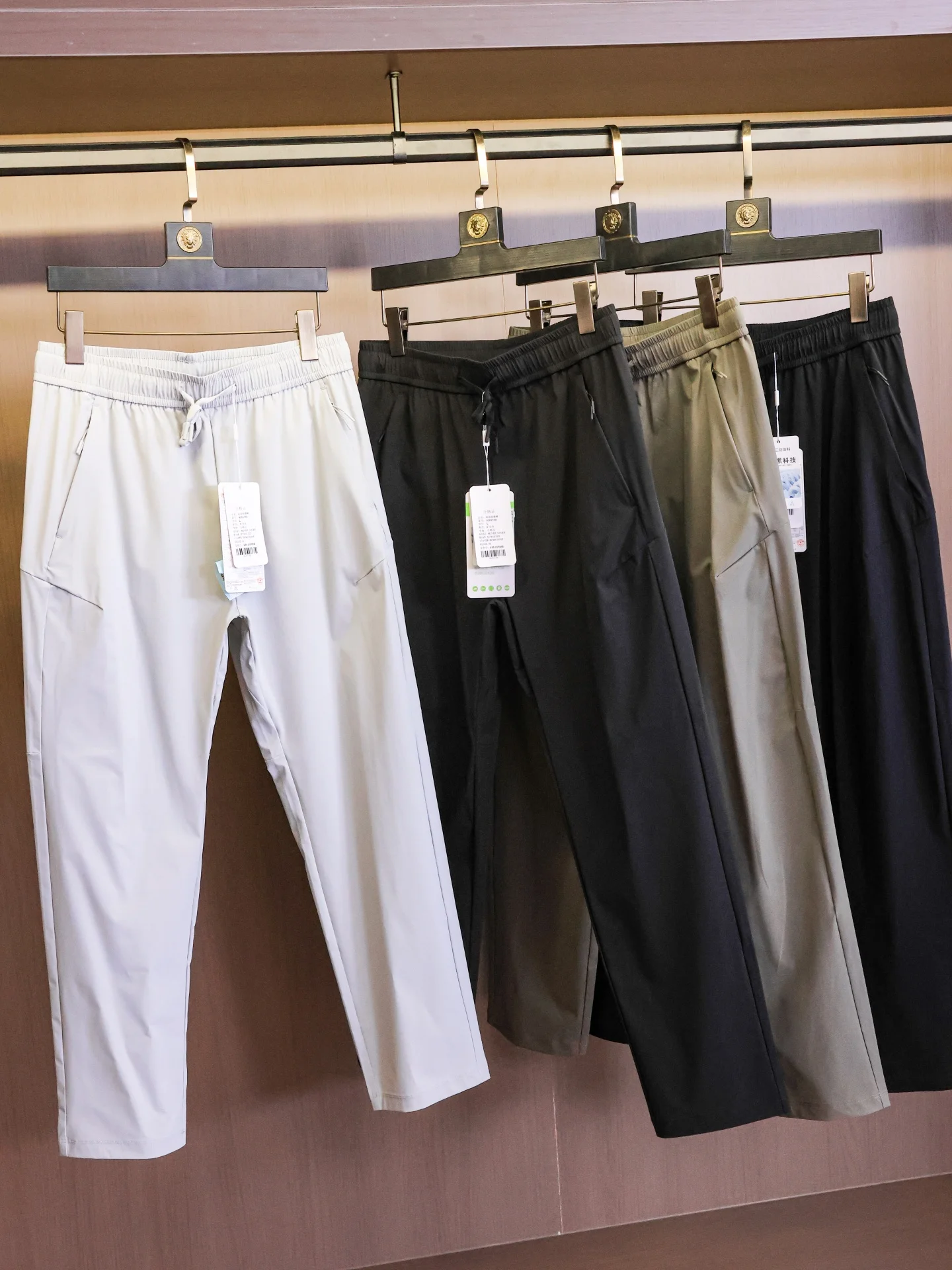 Quick Dry Lightweight Breathable Running Outdoor Sports Casual Pants Elastic Comfortable Nylon Men's Slim Fit Straight Leg Pants
