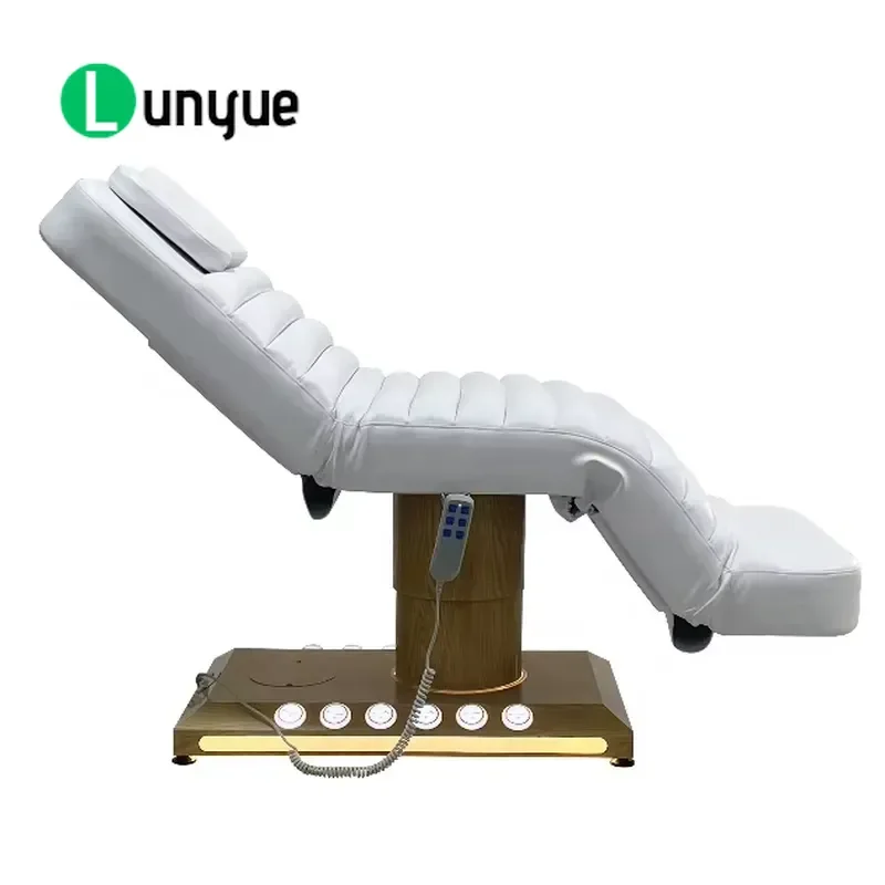 Luxury Electric Beauty Massage Bed for Facial Spa Eyelash Extension Grafting Comfortable Adjustable Treatment Table