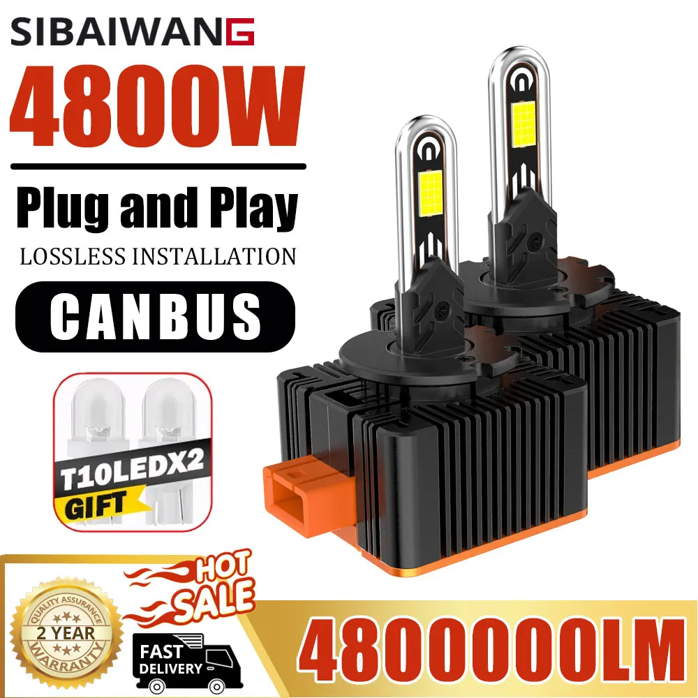

D3S D1S D5S LED Headlight Bulb Canbus For Car D2S D4S White 6000K Canbus D3R D1R D2R D4R Turbo Auto Xenon Bulbs Replacement 12V