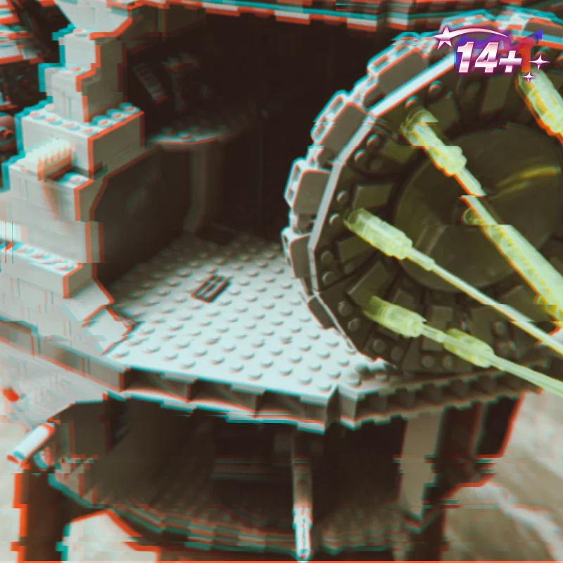 Large Open Galactic Station Building Blocks 4016pcs, Circular Trench Shell Equipped With Rich Scene Modules Adult Hobby Collect