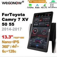 Ownice Android10.0 for Toyota Camry 7 XV 50 55 2014-2017 Car Radio Video Audio 13.3'' IPS Rotatable 360 6G 128G Tesla Style