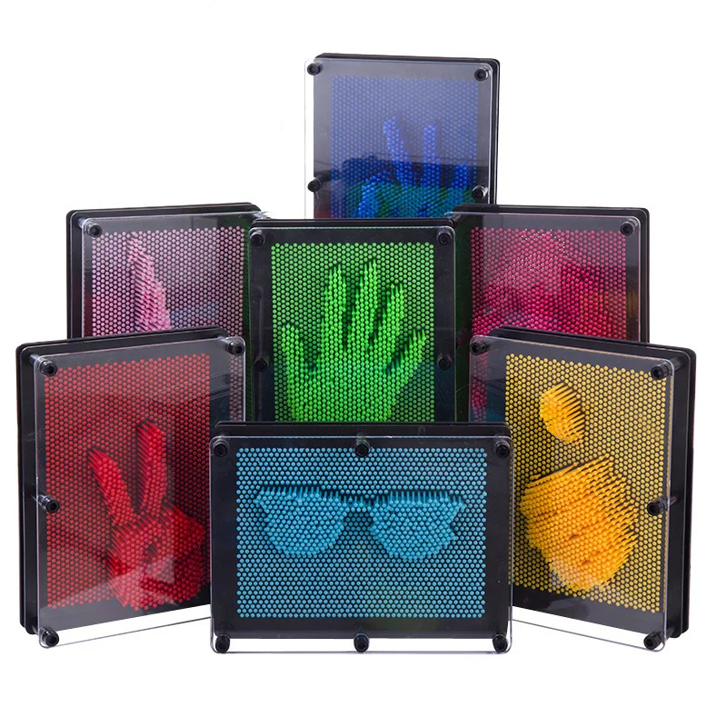 

4 Size Colorful DIY Strange Handprint 3D Clone Hand Model Variety Needle Pinart Painting Practical Jokes Toys Best Gift