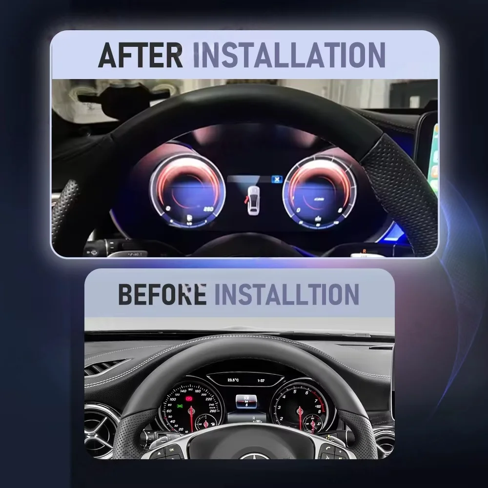 

12.3 "LCD Digital Dashboard Cluster For Mercedes Benz C-Class W205 GLC 2015-2020 NTG 5.0 5.5 6.0 Auto Instrument Panel Cockpit