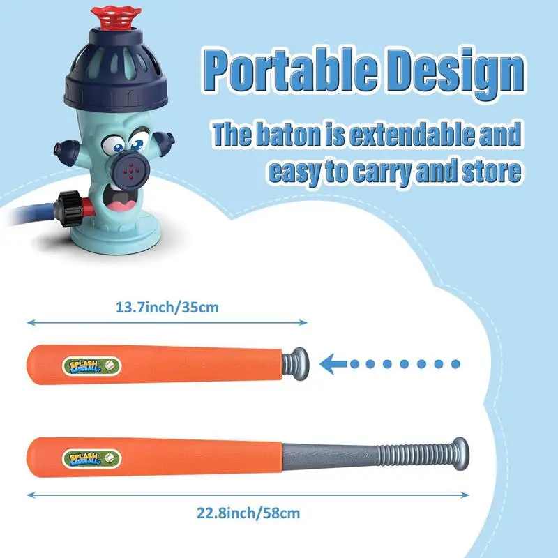 Outdoor Sprinkler For Kids Water Spray Toy With Rotating Nozzle 4 Water Outlets Summer Outdoor Yard Water Toys For Boys Girls