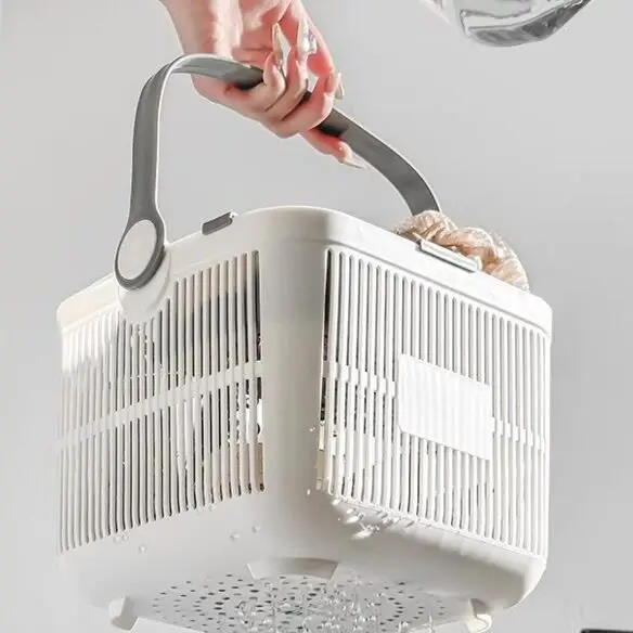 Bathroom Storage Basket for Bathing Dormitory Dry Wet Separation Laundry Basket Toilet Organizer New 2026 Model for College S...
