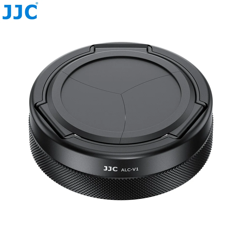 JJC Auto Lens Cap Cover for Canon PowerShot V1 Vlog Camera Rotation for Open Close Anti-Scratch Anti-Lost Dust-Proof Lens Cap