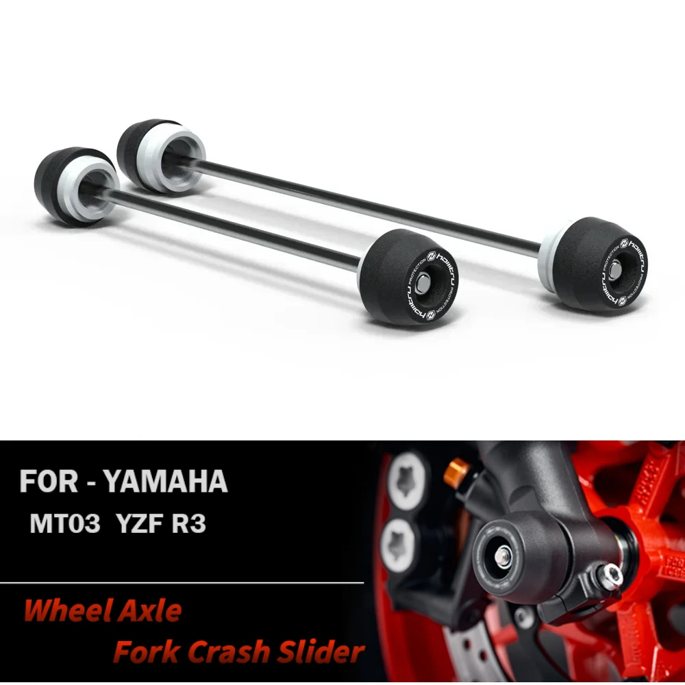 Motorcycle Wheel Protector For Yamaha MT03 2016-2024 / YZF R3 2015-2025 Rear Front Axle Fork Crash Slider