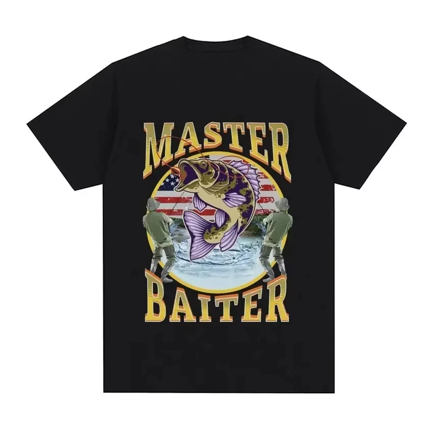 Funny Master Baiter Fishing Parody T-Shirt Summer Men Women Clothing Fashion T Shirts Short Sleeve T-shirt Tops Women Clothing