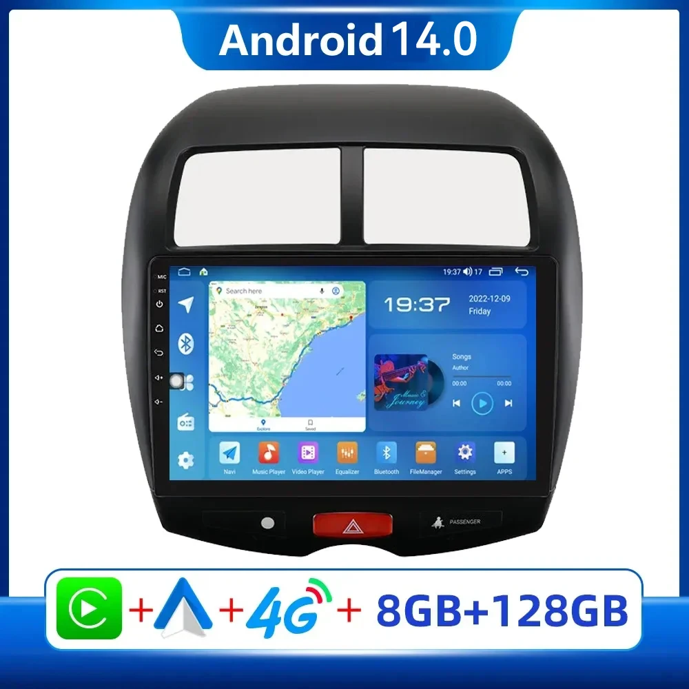 

4G+WIFI Car Radio Multimedia Video Player Android 14.0 2 Din Dvd Carplay Navi GPS For Mitsubishi ASX 1 2010 2011 2012 2013 -2016