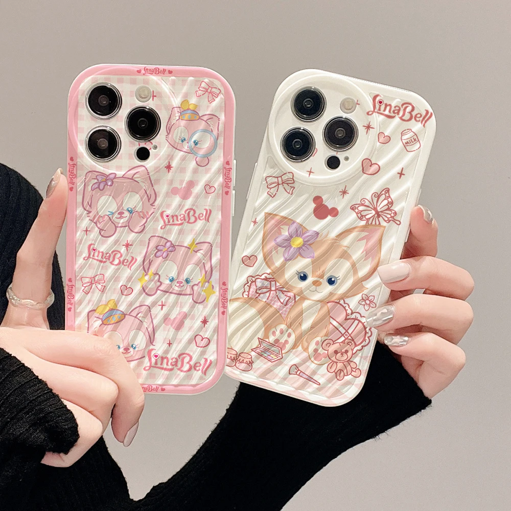 DISNEY LinaBell Water Ripple Phone Case For iPhone 14 13 12 11 Pro Max X XS 7 8 PLUS Cases Soft Silicone Shockproof Shell COVER