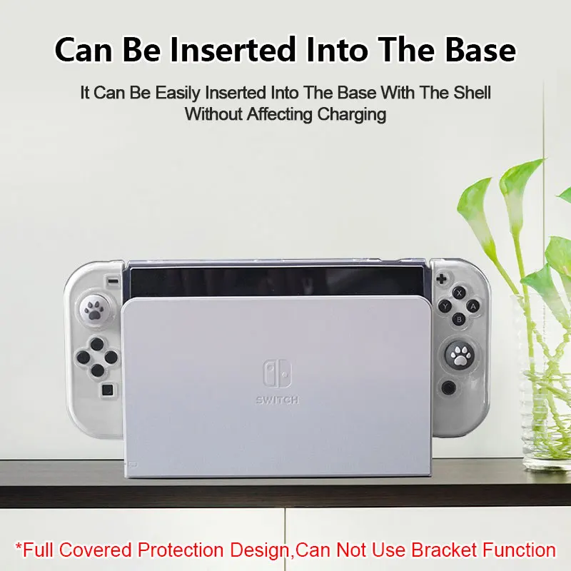 Pha Lê Trong Suốt Cho Máy Nintendo Switch Oled Tay Cầm Chơi Game JoyCon Bộ Điều Khiển Da Vỏ TPU Mềm Dẻo Silicone Bảo Vệ