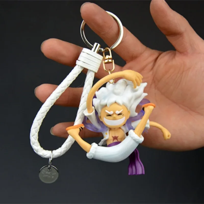

One Piece Anime Peripheral Keychain Luffy Zoro PVC Doll Creative Cartoon Pendant Car Keychain Backpack Accessories Gift
