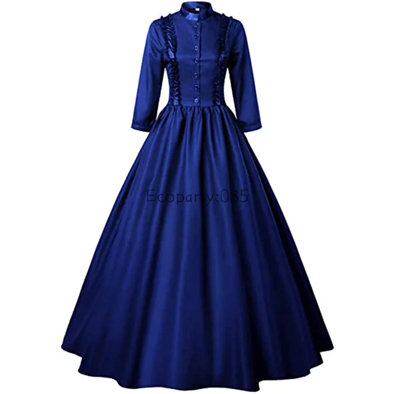 Vestido de noche medieval gótico victoriano para mujer, traje de guerra Civil, vestido de graduación de Reina, bata de baile de máscaras, talla grande