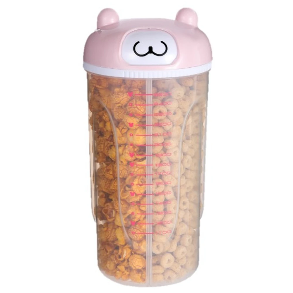 

Large Capacity Multi-Compartment Container for Grains, Rice, Pasta, Cereals and Nuts Pink