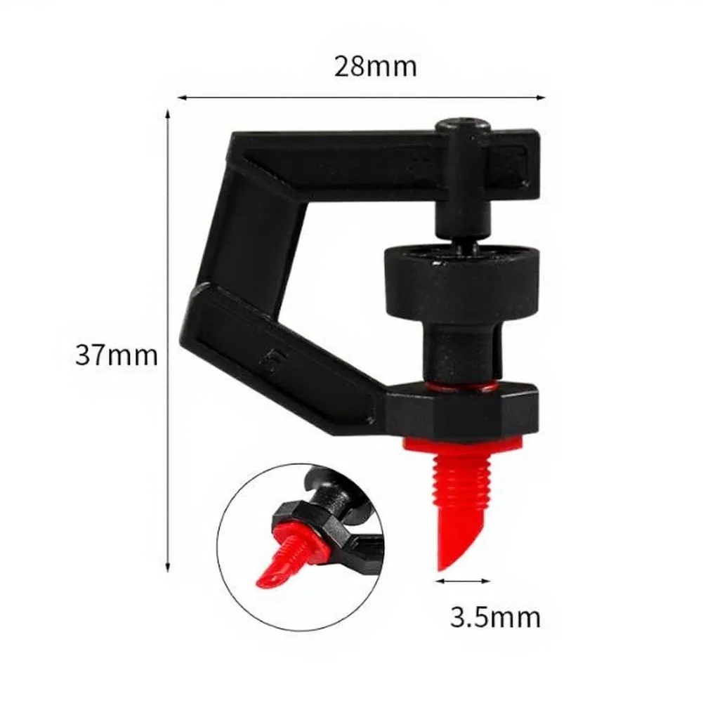 Rotary Tripod Sprinkler Heads 50pcs Pack for Lawn Irrigation 360 Degree Coverage Refractive Water Spray System