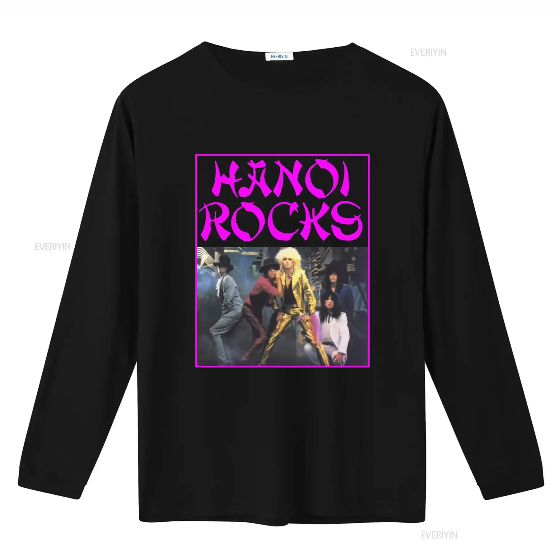 Hanoi Rocks Rock Band Print Men's T Shirt Stylish and Trendy for Music Lovers vintage Washed homme designer clothes Breathable